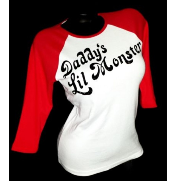Harley Quinn Daddy's Lil Monster Ladies Tee. - Picture 5 of 6